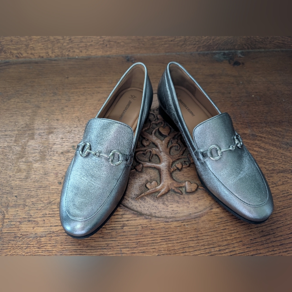 Women's Silver Loafers